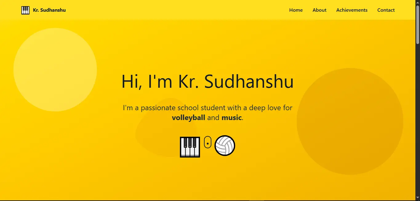 Kr Sudhanshu Portfolio Website